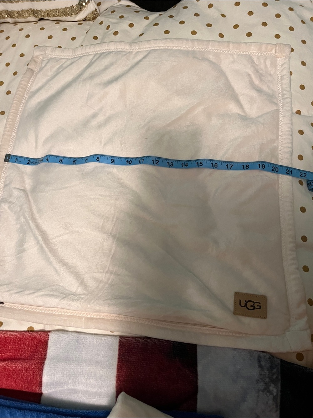 UGG Soft Creme Velvety Square Pillow Sham Set (2) - Picture 3 of 4